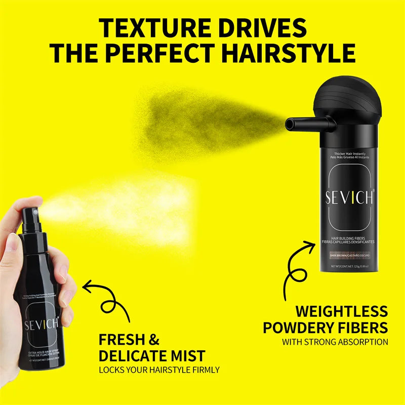 Sevich Hair Building Fiber Powder Kit