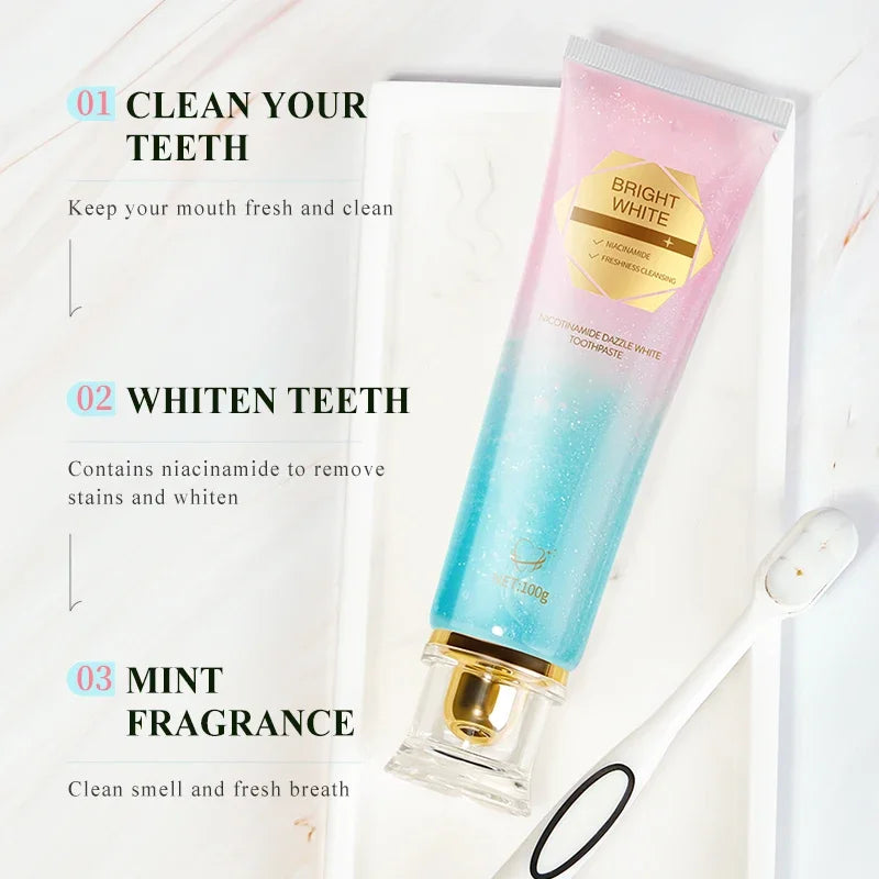Niacinamide Whitening Toothpaste: Plaque Removal, Gum Soothing, Fresh Mint Breath