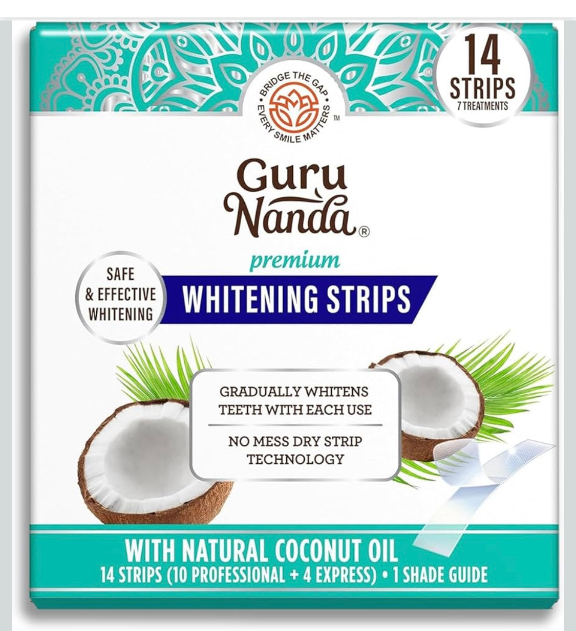 Professional Teeth Whitening Strips - 7 Day Treatment for Sensitive Teeth