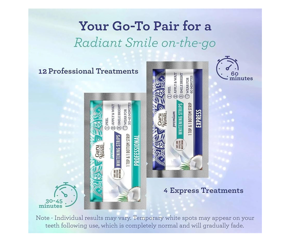 Professional Teeth Whitening Strips - 7 Day Treatment for Sensitive Teeth
