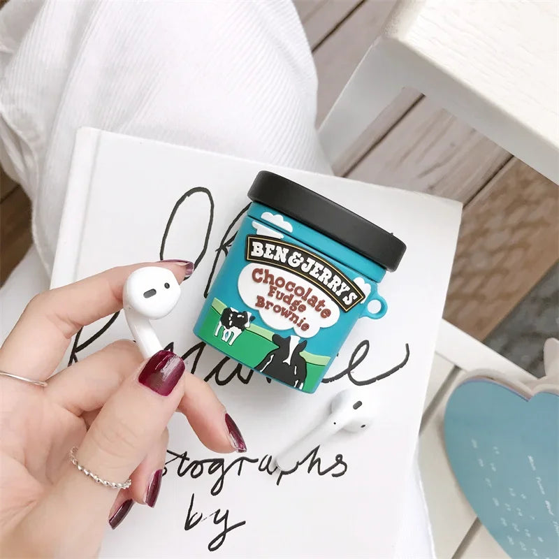 Playful Ice Cream Silicone Case for Apple AirPods 1/2/3/4 & Pro/Pro 2