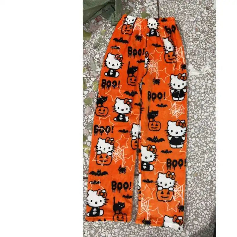 SALE- Hello Kitty Pajama Pants - Kawaii Flannel PJs for Women & Men unisex