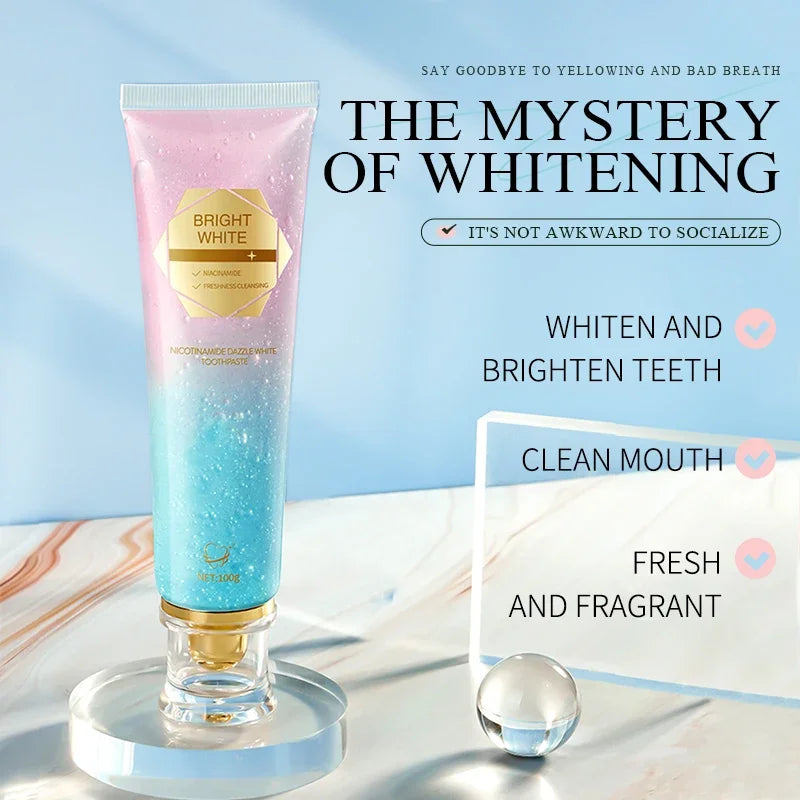 Niacinamide Whitening Toothpaste: Plaque Removal, Gum Soothing, Fresh Mint Breath
