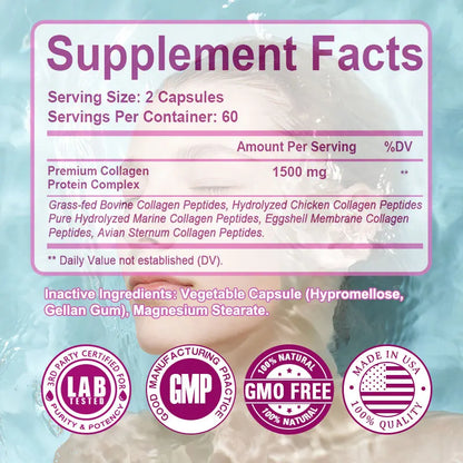 Premium Hydrolyzed Collagen Peptides Protein for Hair Skin Nails Joints Bones