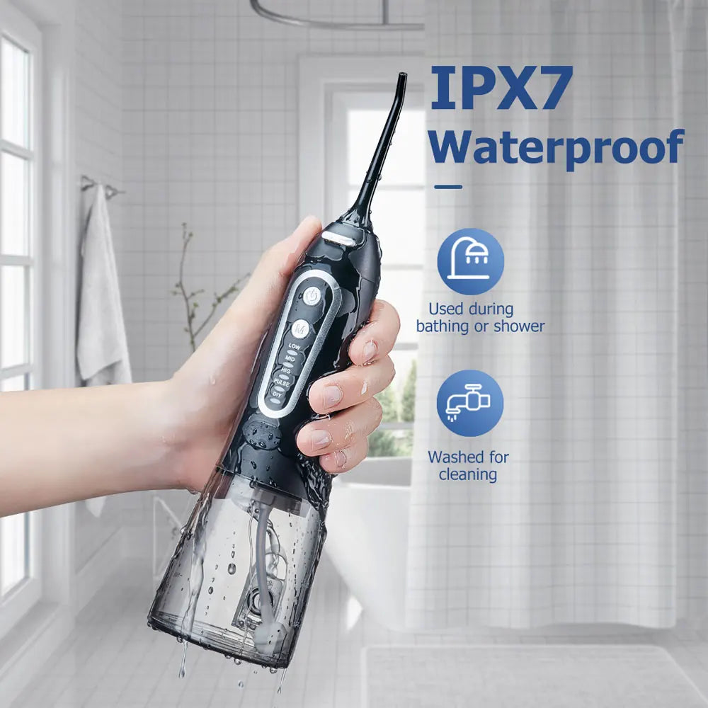 Portable USB Rechargeable Water Flosser for Superior Dental Cleaning with 300ML Tank