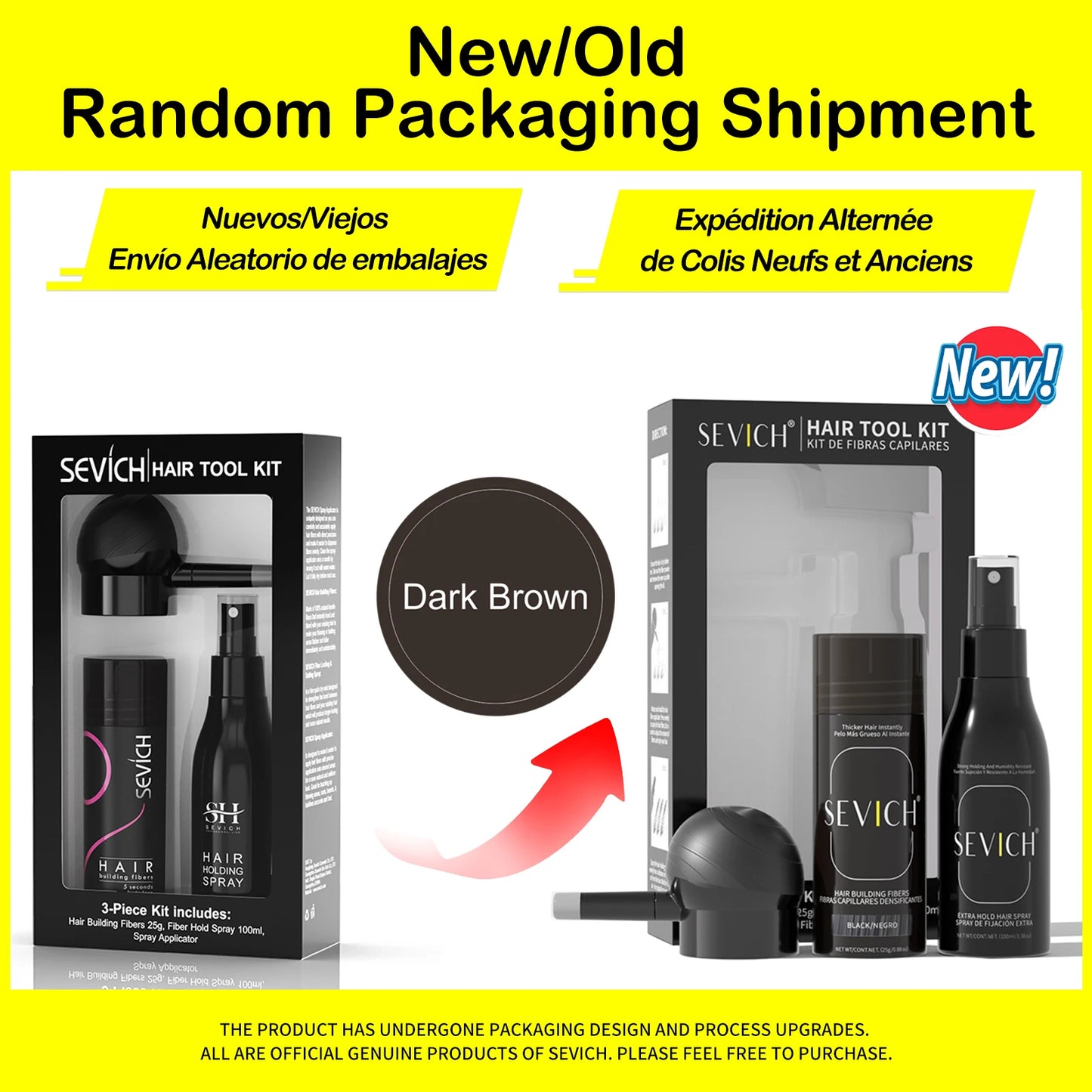 Sevich Hair Building Fiber Powder Kit
