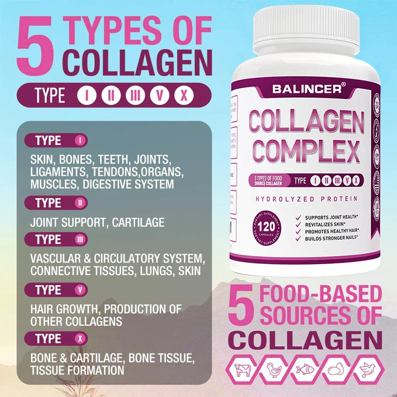 Premium Hydrolyzed Collagen Peptides Protein for Hair Skin Nails Joints Bones