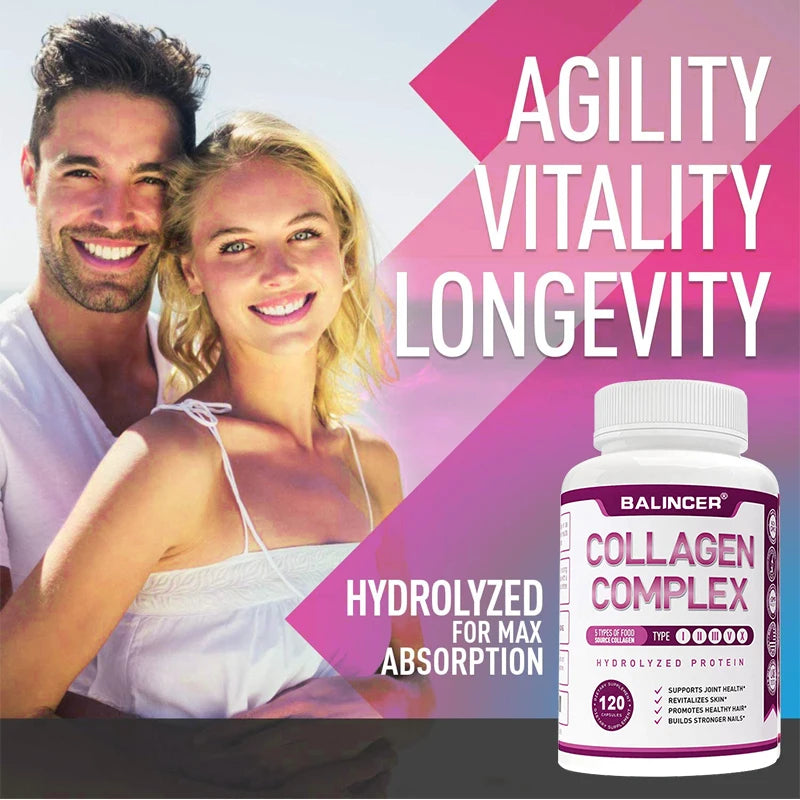 Premium Hydrolyzed Collagen Peptides Protein for Hair Skin Nails Joints Bones