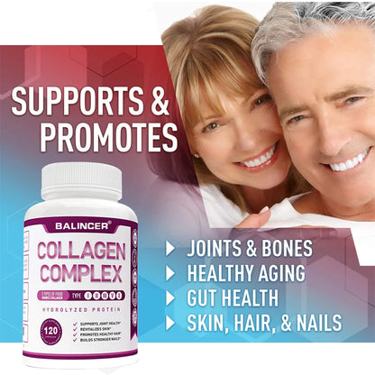 Premium Hydrolyzed Collagen Peptides Protein for Hair Skin Nails Joints Bones