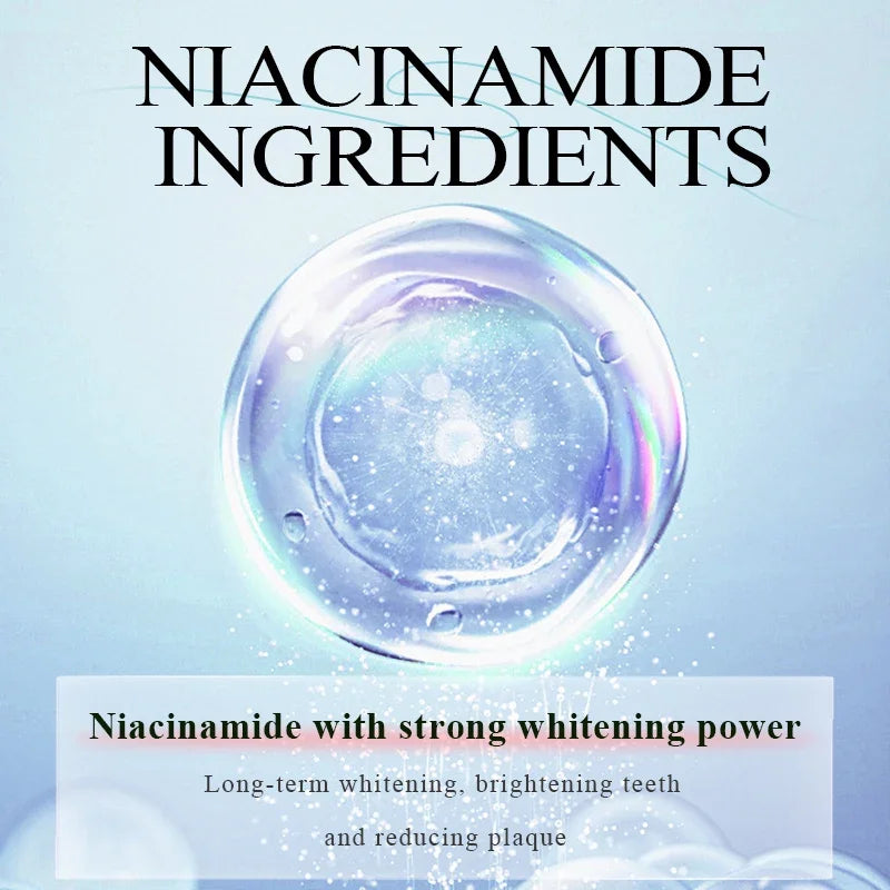 Niacinamide Whitening Toothpaste: Plaque Removal, Gum Soothing, Fresh Mint Breath